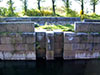 Проёмы в стенке шлюза на Петровском устье Староладожского канала