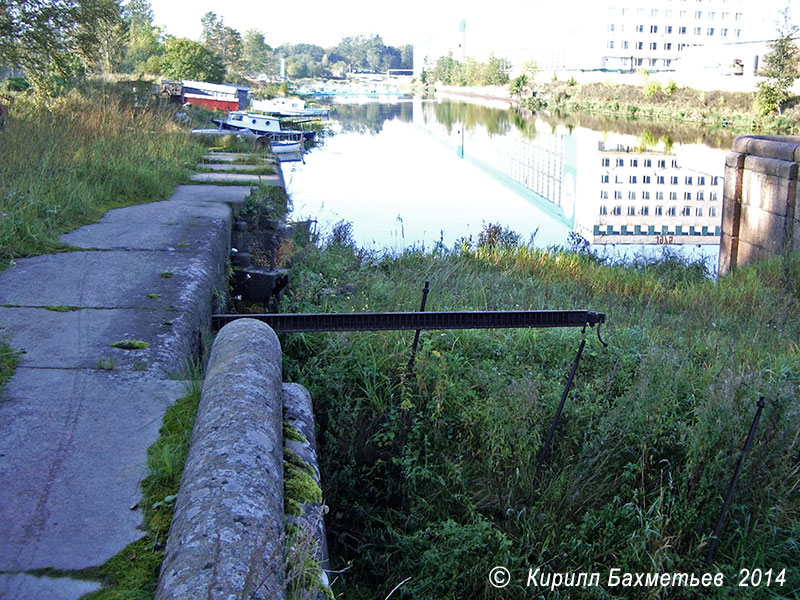 Остатки нижних ворот шлюза на Екатерининском устье Староладожского канала