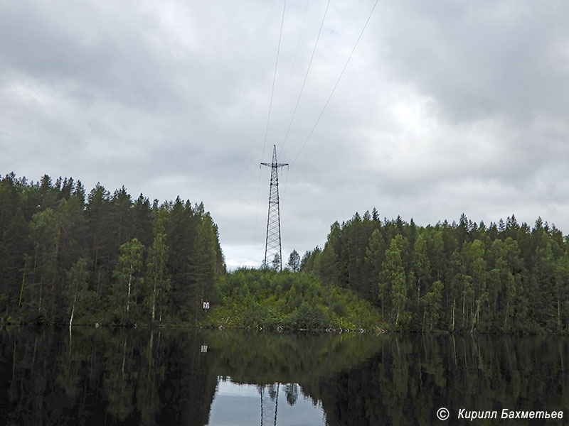 Пересечение линии электропередачи с Беломорско-Балтийским каналом